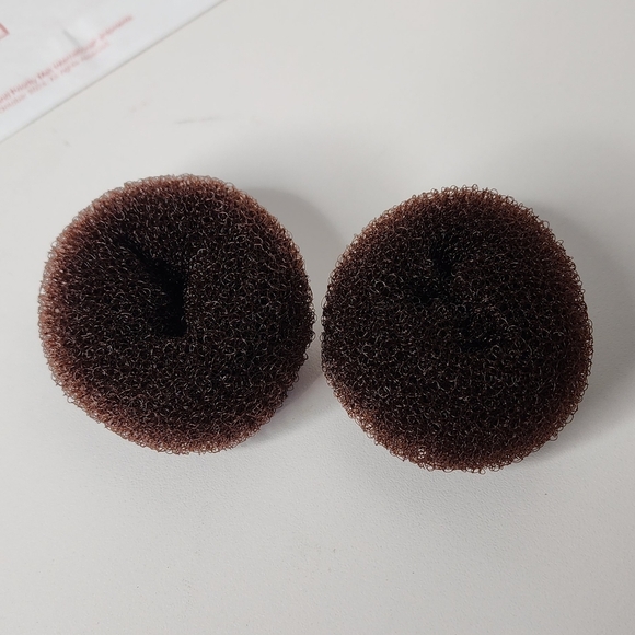 New Brown Hair Donut Bun Maker Set NEW+FAST SHIPPING - Picture 2 of 5
